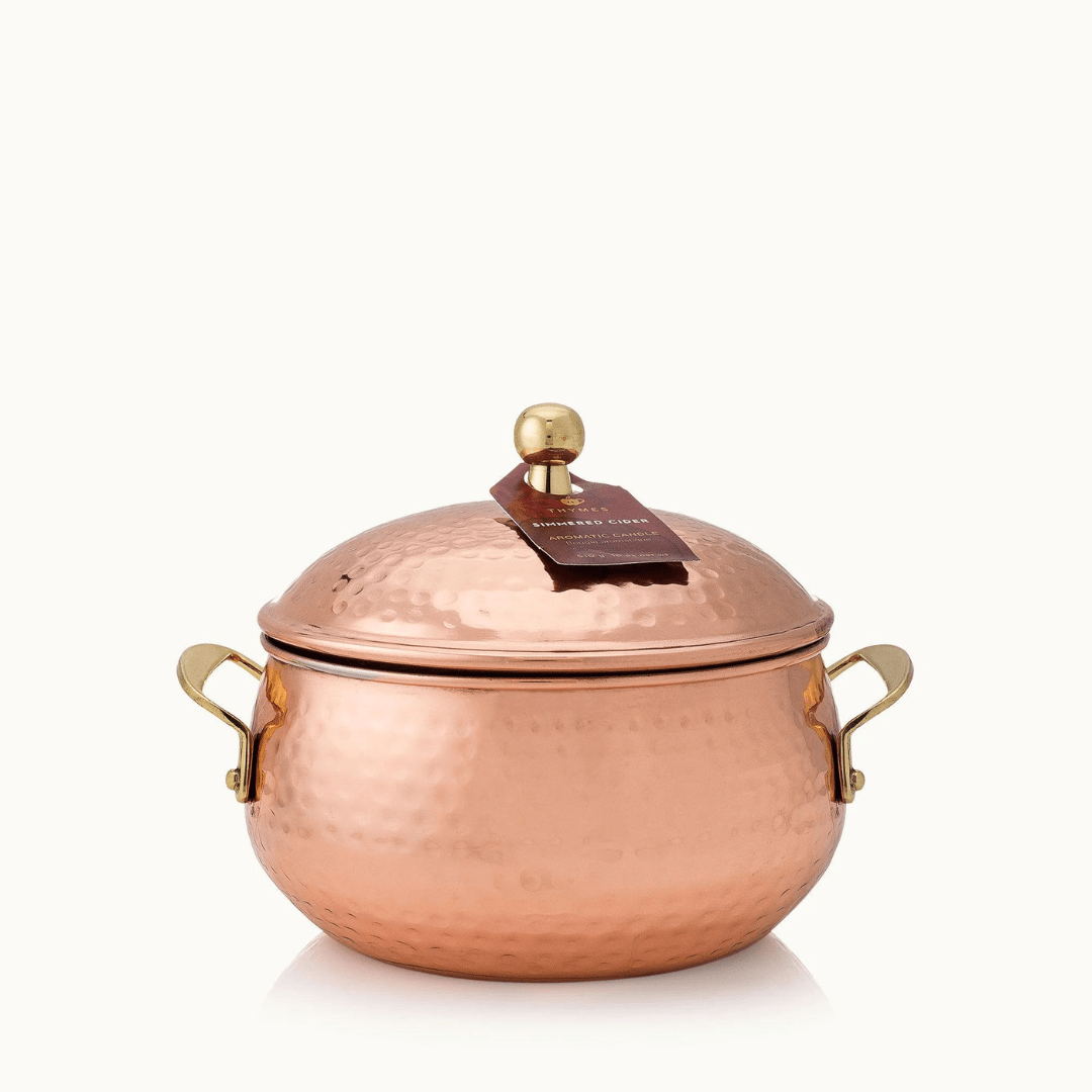 Thymes Copper Pot 3 - Wick Candle - Simmered Cider - Thymes