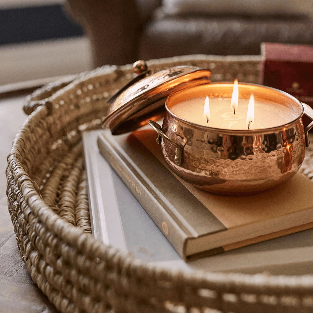 Thymes Copper Pot 3 - Wick Candle - Simmered Cider - Thymes