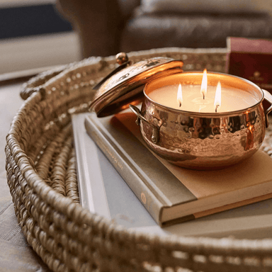 Thymes Copper Pot 3 - Wick Candle - Simmered Cider - Thymes