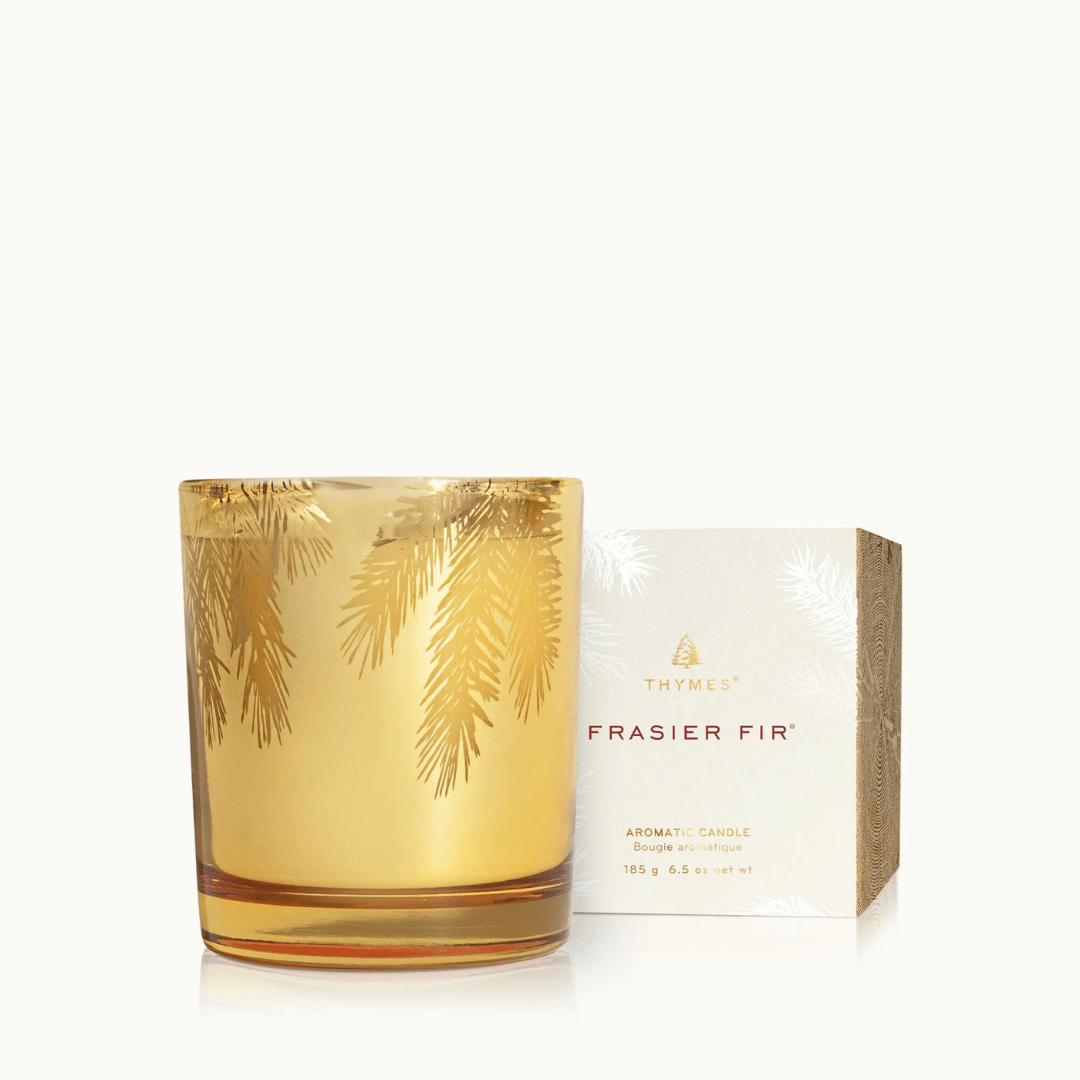 Thymes Frasier Fir Gilded Gold Poured Candle - Thymes