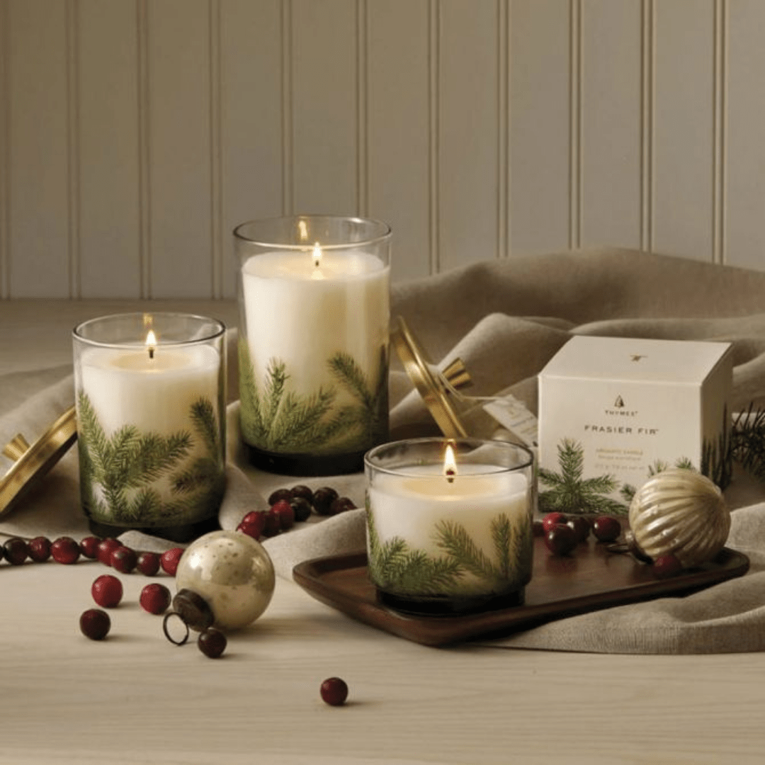 Thymes Frasier Fir Heritage Pine Needle Luminary Candle - Thymes