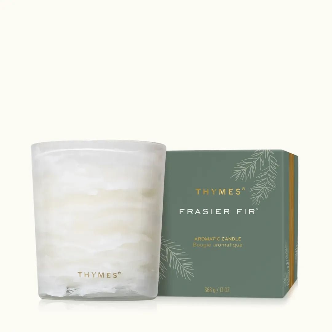 Thymes Tidings Boxed Candle 13oz In Frasier Fir - Thymes