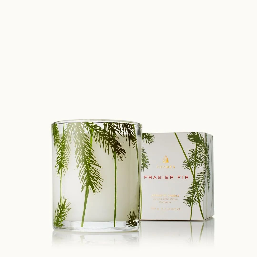 Thymes Tidings Boxed Candle 6.5oz In Frasier Fir - Thymes