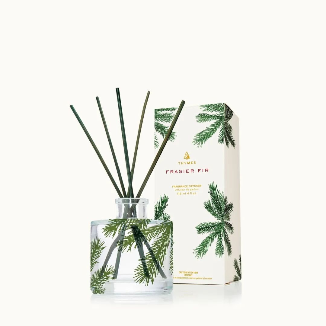 Thymes Tidings Petite Diffuser 4oz In Frasier Fir - Thymes