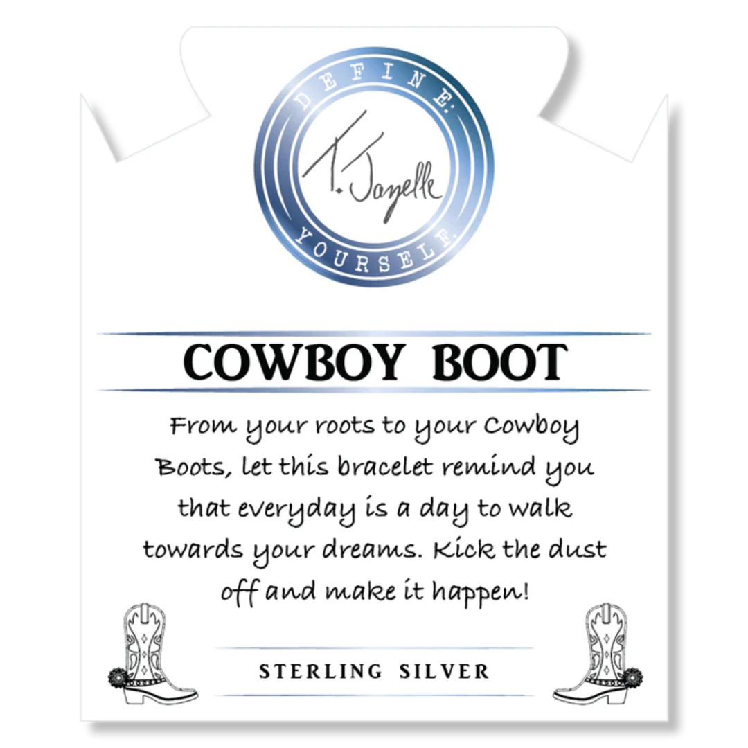 T. Jazelle Cowboy Boot Charm Bracelet - Australian Agate