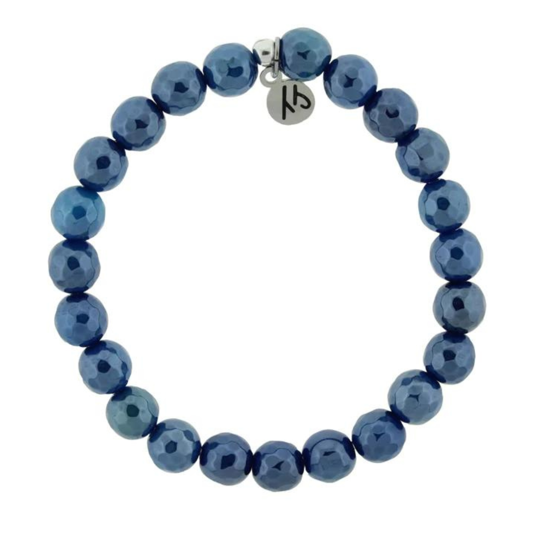T. Jazelle Creativity Bead Bracelet - Blue Agate