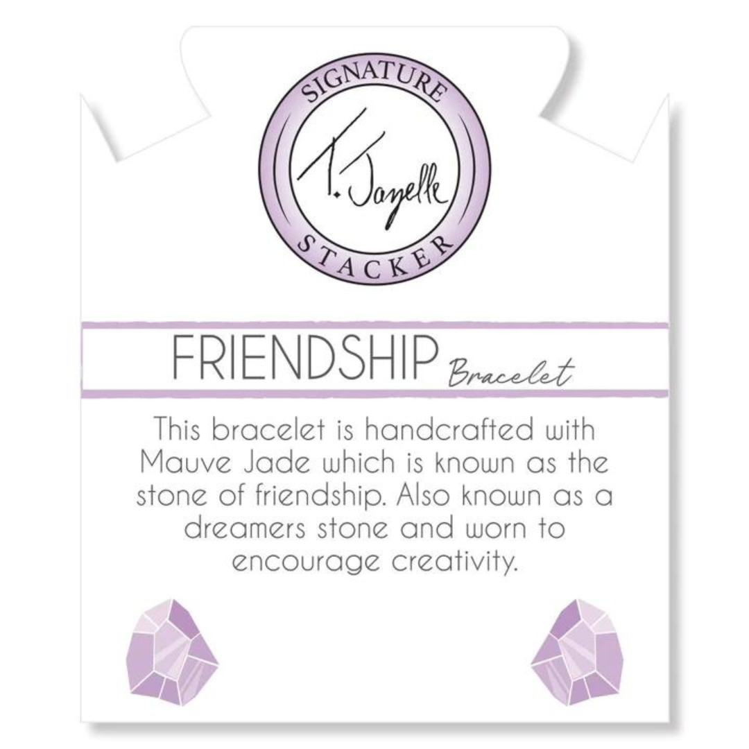 T. Jazelle Friendship Bead Bracelet - Mauve Jade