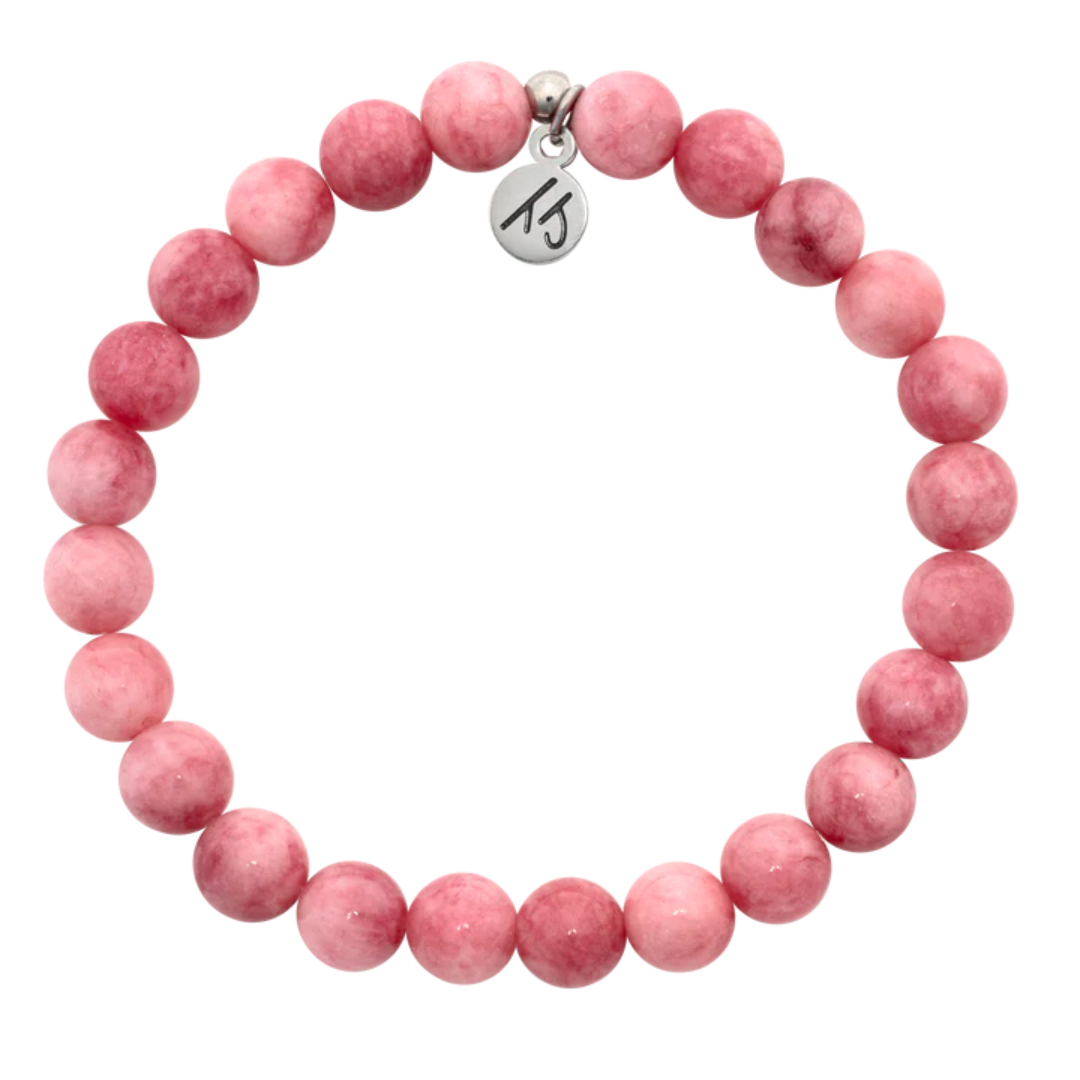 T. Jazelle Love Bead Bracelet - Pink Jade