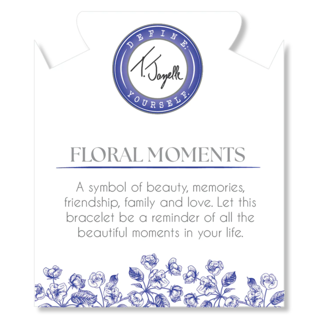 T. Jazelle Floral Moments Bead Bracelet - Blue & Gold