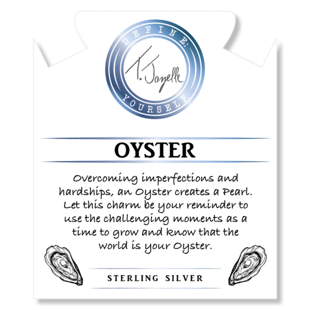 T. Jazelle Oyster Charm Bracelet - Green Quartz