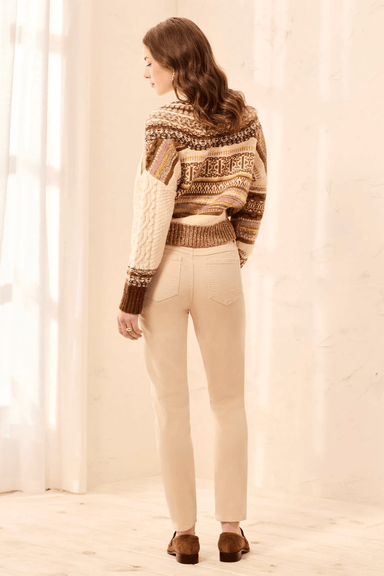 Tribal Audrey Pull on Ankle Pants- Antique White - Tribal Sportswear