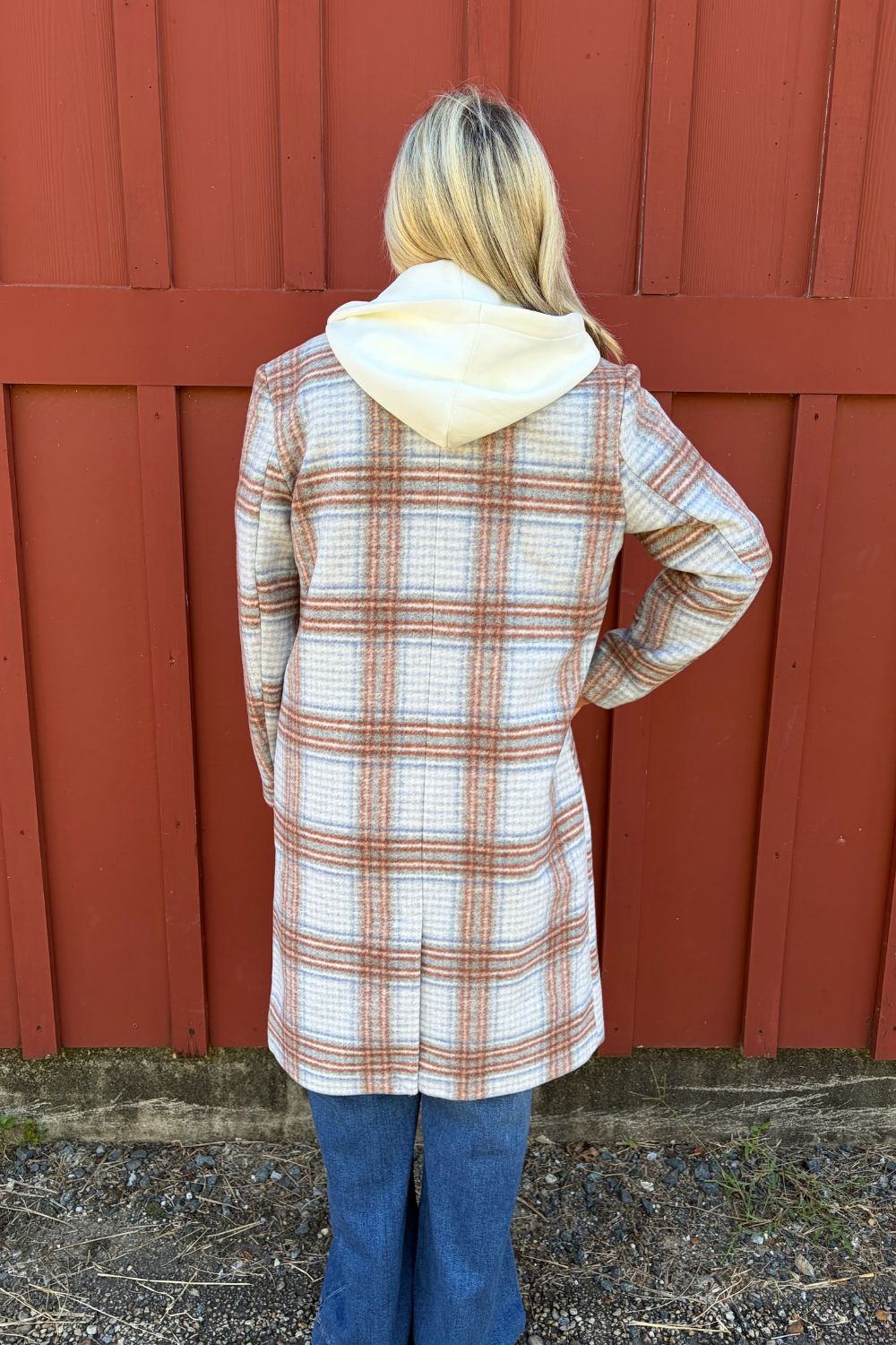 Tribal Car Coat With Removable Hood Fooler In Cream - Tribal Sportswear