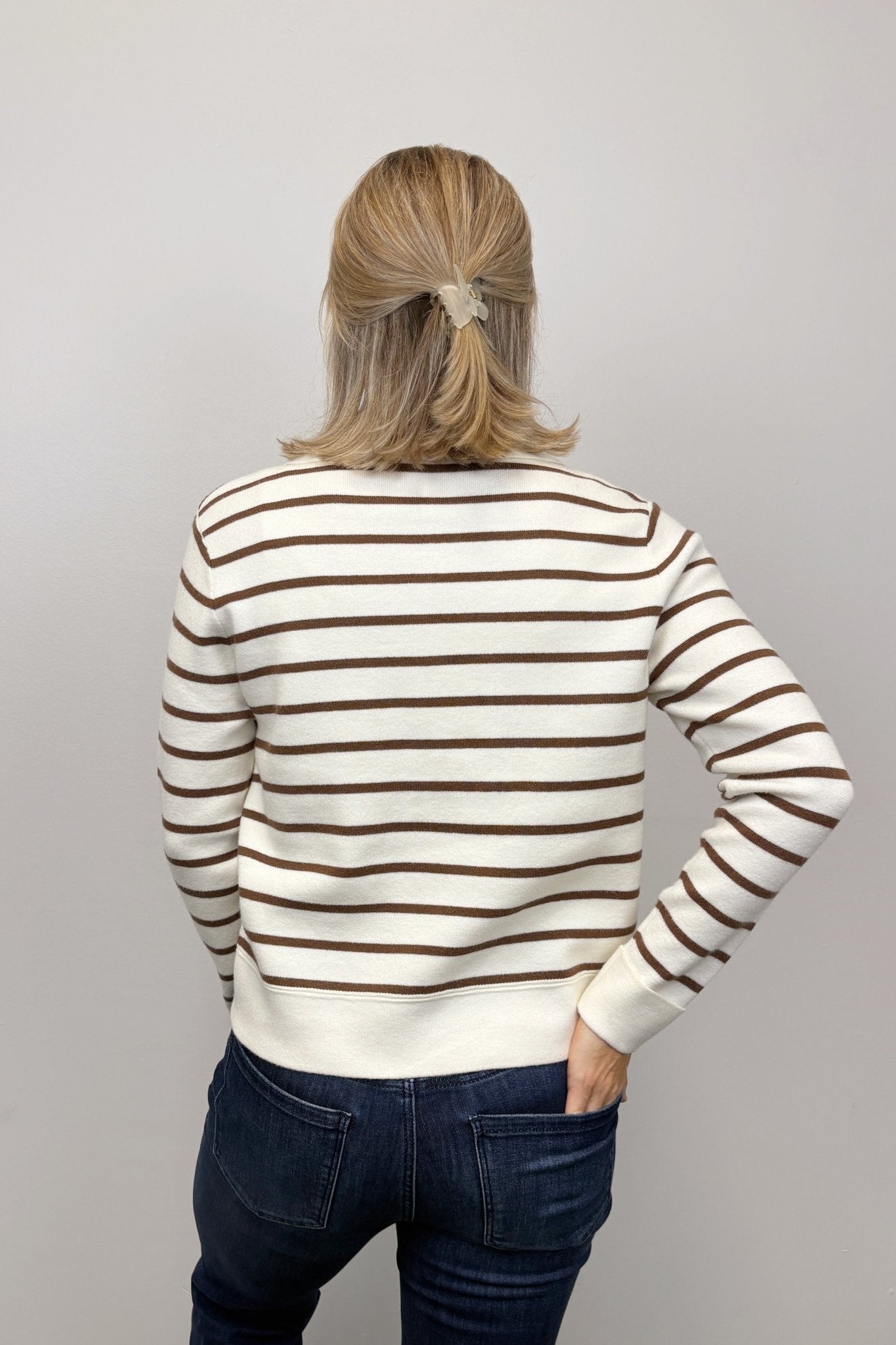 Tribal Collared Sweater Cardigan w/ Pockets - Moonstone - Tribal Sportswear