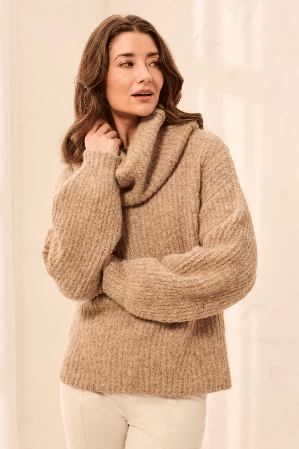 Tribal Drama Funnel Neck Sweater- Pashmina - Tribal Sportswear