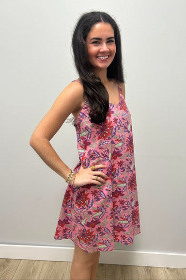 Tribal Dress with Backing Smocking & Pockets - Rose Silk - Tribal Sportswear