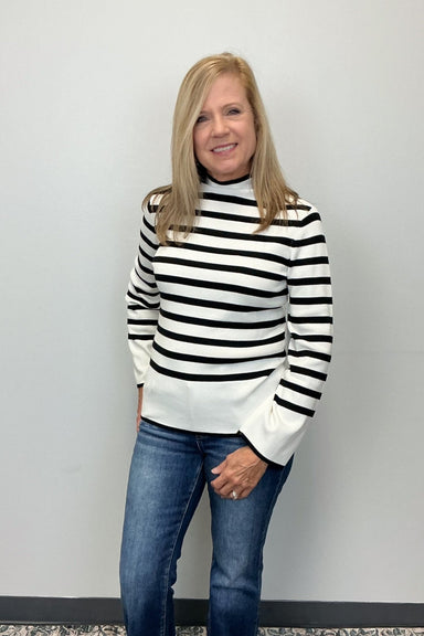 Tribal Longsleeve Funnel Neck Sweater - Cream - Tribal Sportswear