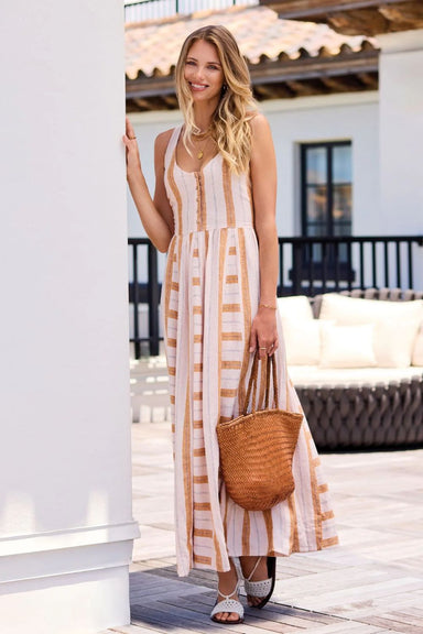 Tribal Maxi Dress with Inserts & Sash - Tribal Sportswear