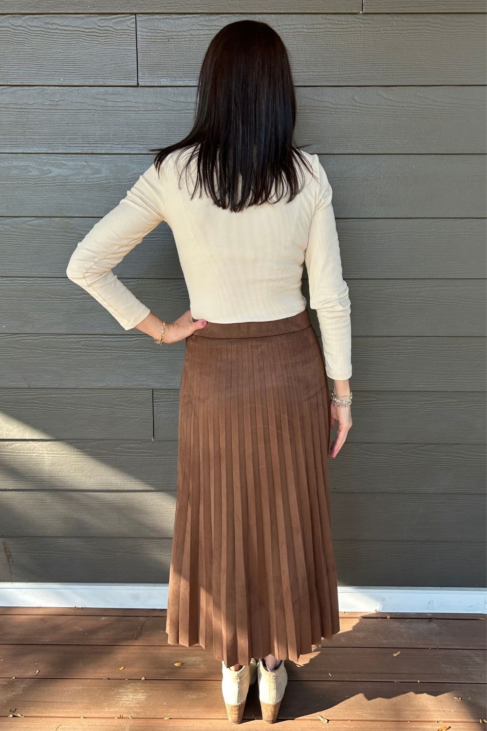 Tribal Pull on Pleated Skirt- Hickory - Tribal Sportswear