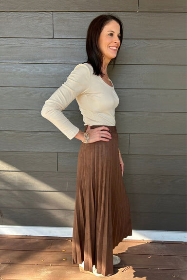 Tribal Pull on Pleated Skirt- Hickory - Tribal Sportswear