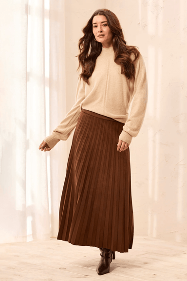 Tribal Pull on Pleated Skirt- Hickory - Tribal Sportswear