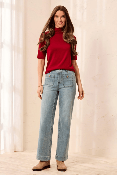 Tribal Sophia Curvy Straight Jeans- Skylight - Tribal Sportswear