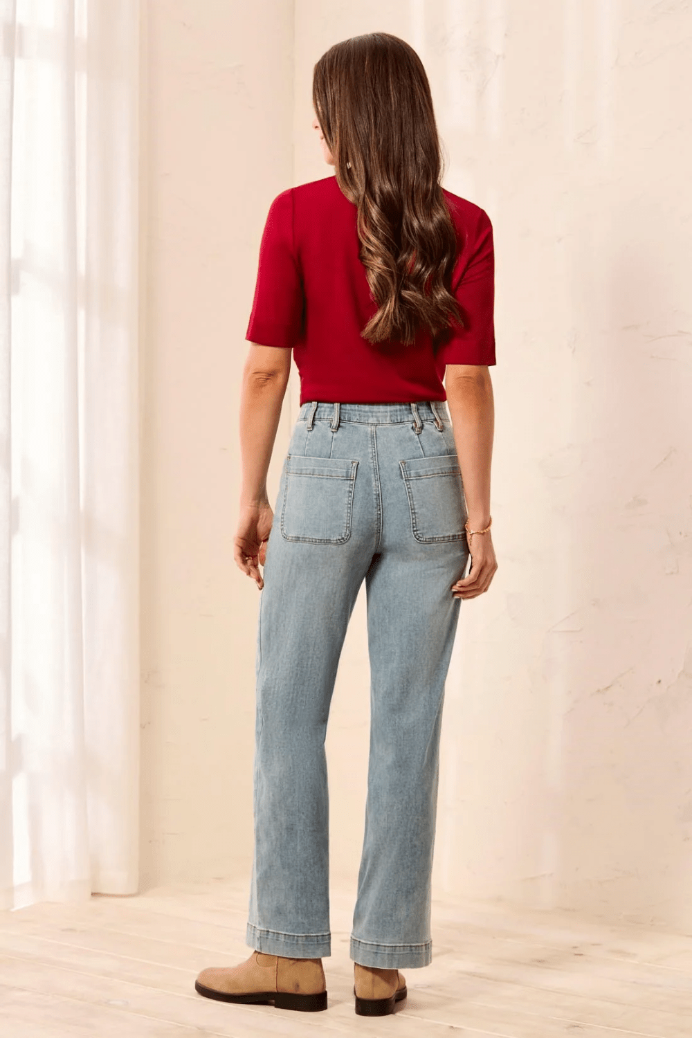 Tribal Sophia Curvy Straight Jeans- Skylight - Tribal Sportswear