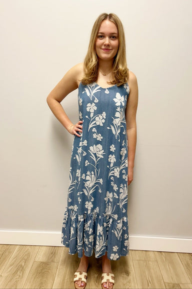 Tribal Sportswear Maxi Dress with Bottom Frill - Tribal Sportswear