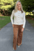Tribal Sportswear Wear 2 Ways Top Cardi In Cream - Tribal Sportswear
