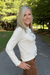 Tribal Sportswear Wear 2 Ways Top Cardi In Cream - Tribal Sportswear