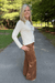 Tribal Sportswear Wear 2 Ways Top Cardi In Cream - Tribal Sportswear