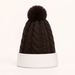 Two Tone Braided Cable Knit Beanie - Very Moda