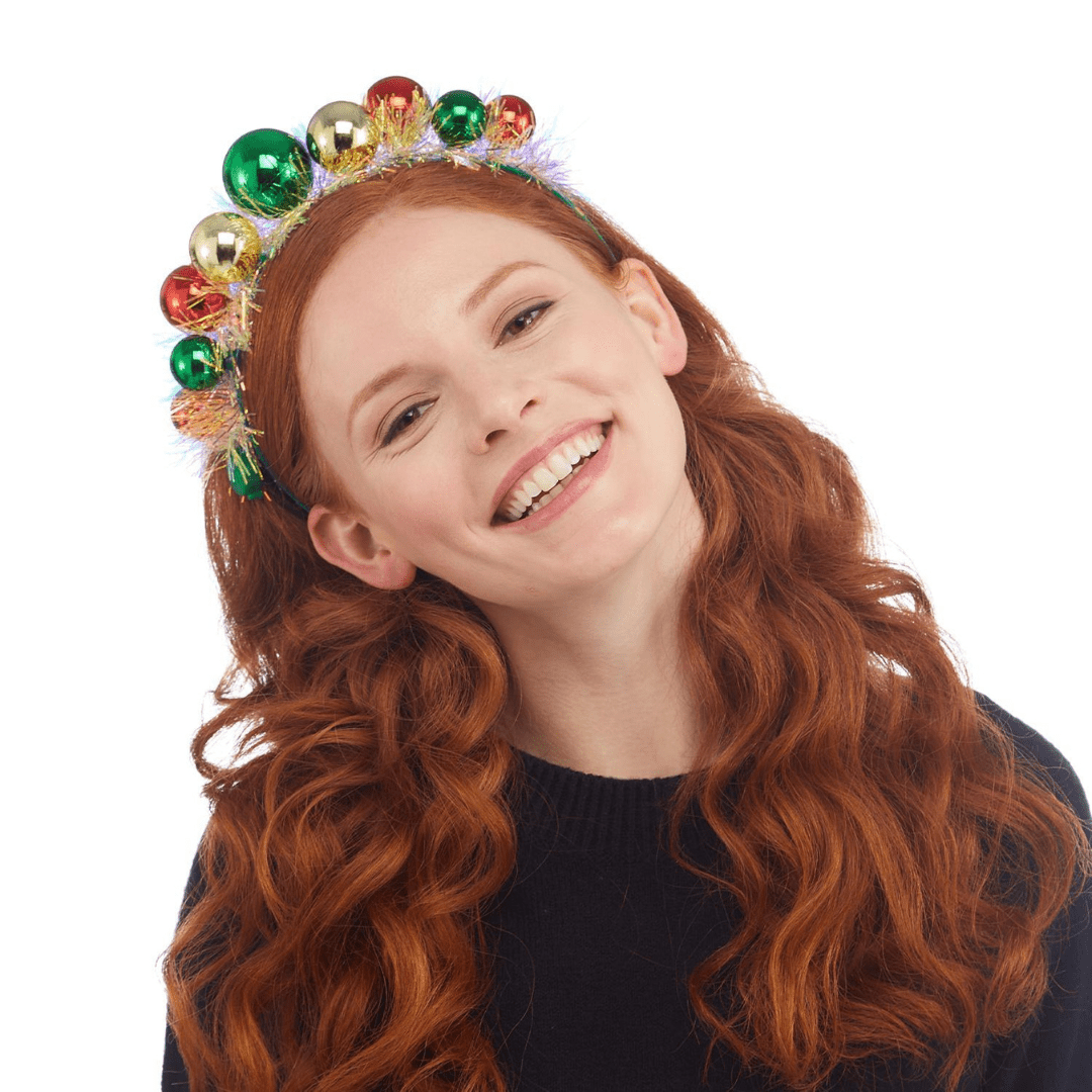 Two's Company Light Up Baubles Headband - Two's Company