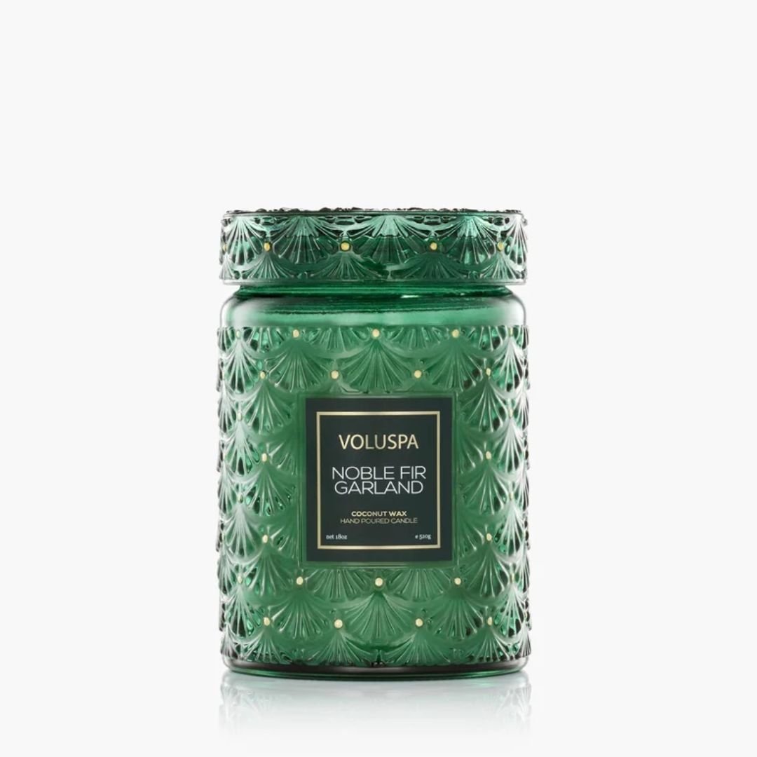 Voluspa Large Jar Candle In Noble Fir Garland - Voluspa