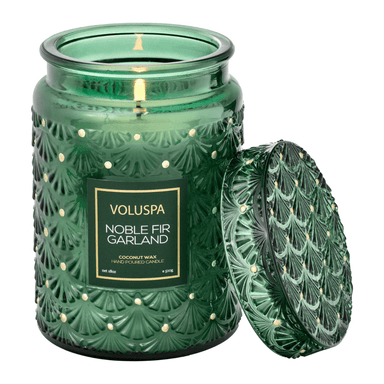 Voluspa Large Jar Candle - Noble Fir Garland - Voluspa