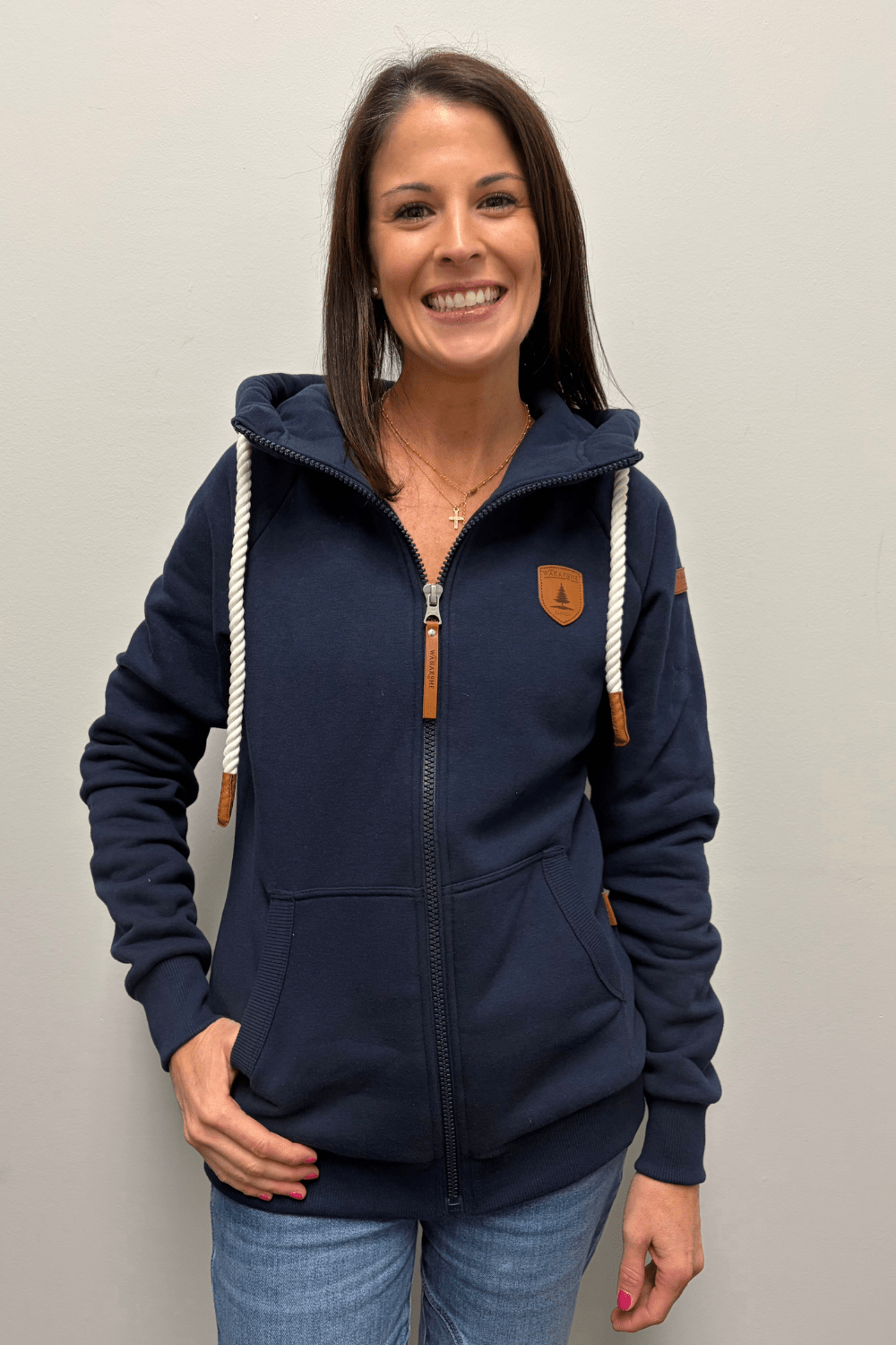 Wanakome Hera Full-Zip Hoodie Oxford Blue - Wanakome