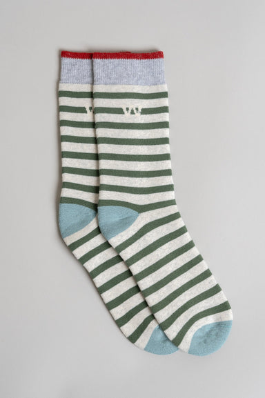 Wanakome Trailblock Socks in Military Stripe Mix