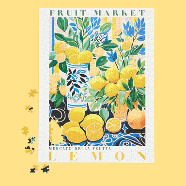 WerkShoppe Fruit Market Lemons- Jigsaw Puzzle - WerkShoppe