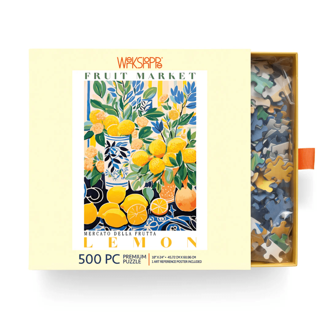 WerkShoppe Fruit Market Lemons- Jigsaw Puzzle - WerkShoppe