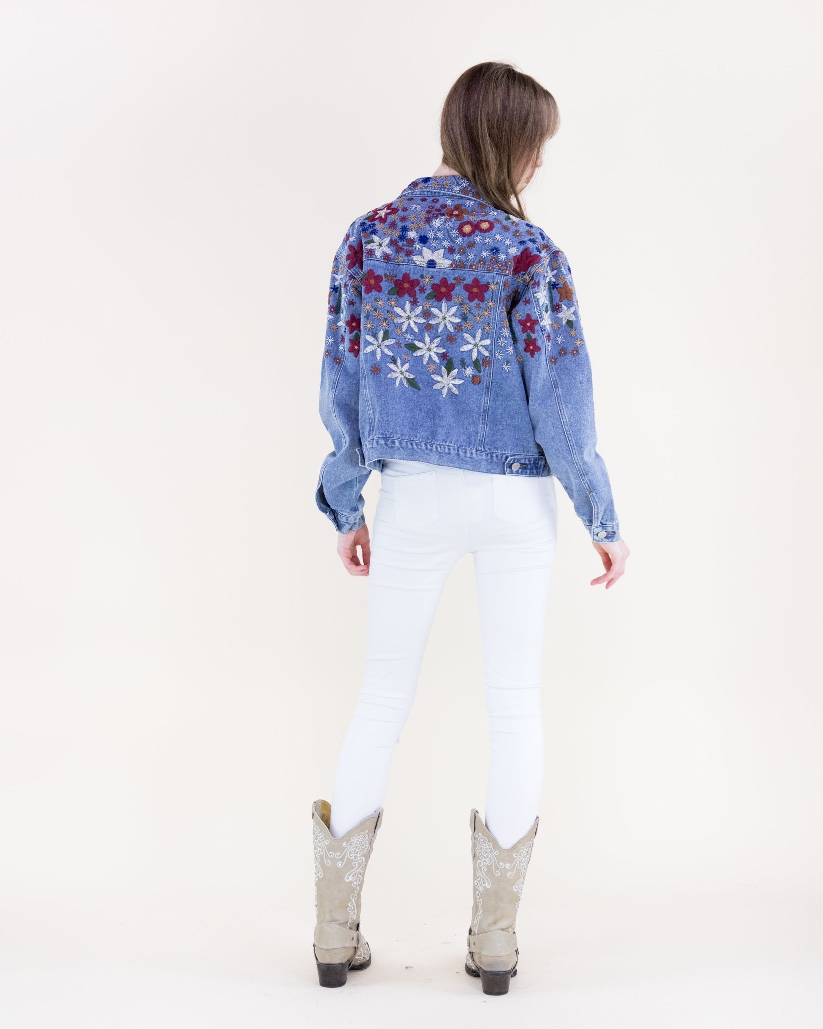 Wildflower Denim Jacket - Denim - Very Moda