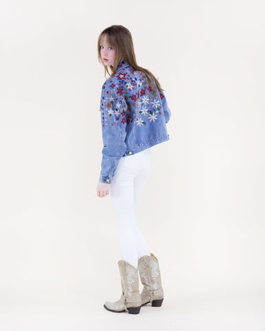 Wildflower Denim Jacket - Denim - Very Moda