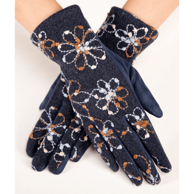 Winter Primrose Embroidered Gloves - Very Moda