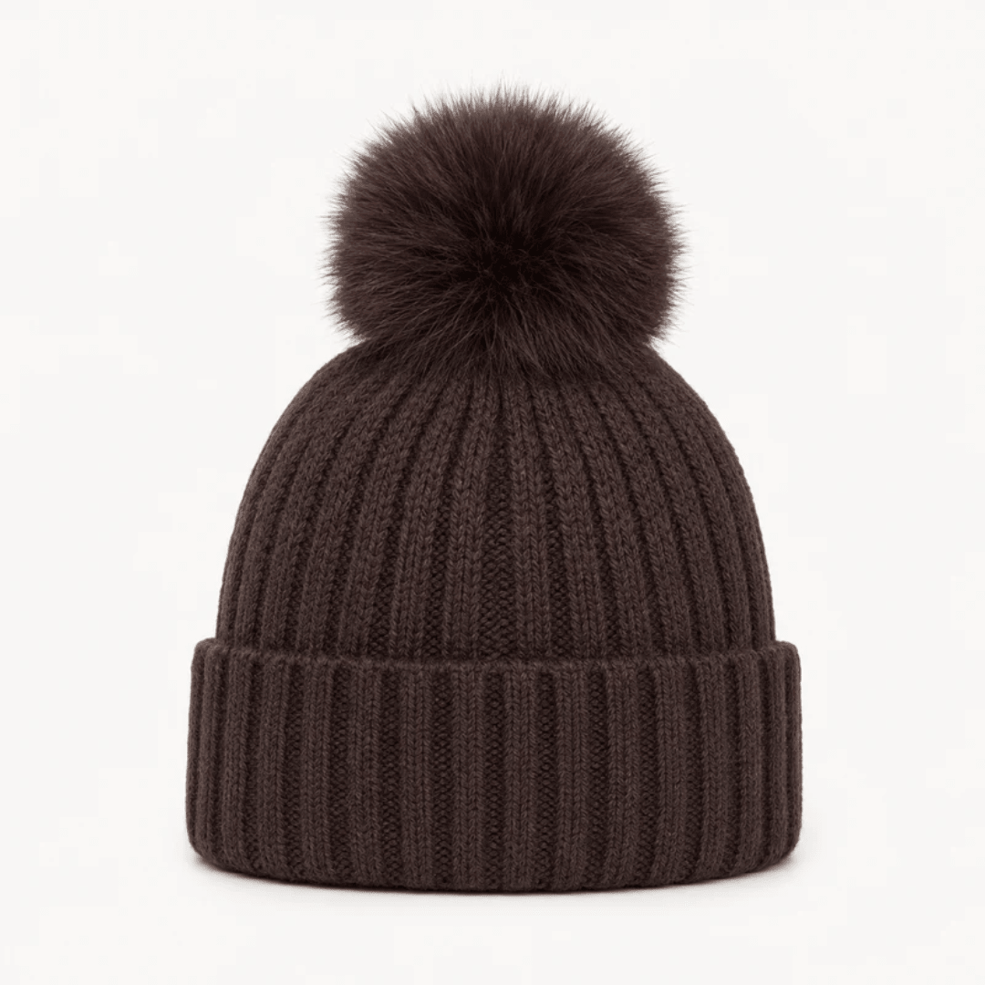 Wool Blend Ribbed Knit Beanie - Very Moda