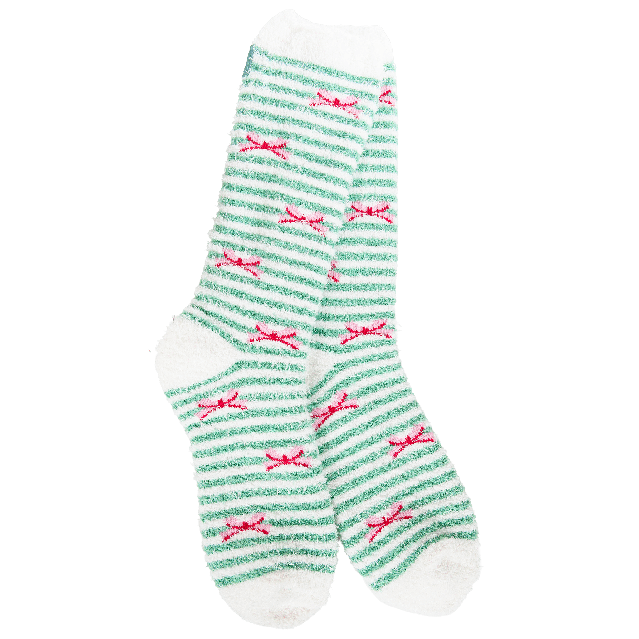 World's Softest Cozy Crew Socks - Holiday Bow - World's Softest