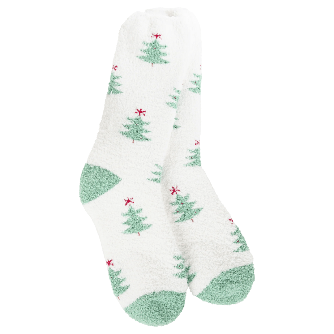 World's Softest Holiday Cozy Crew Socks - Holiday Forest - World's Softest