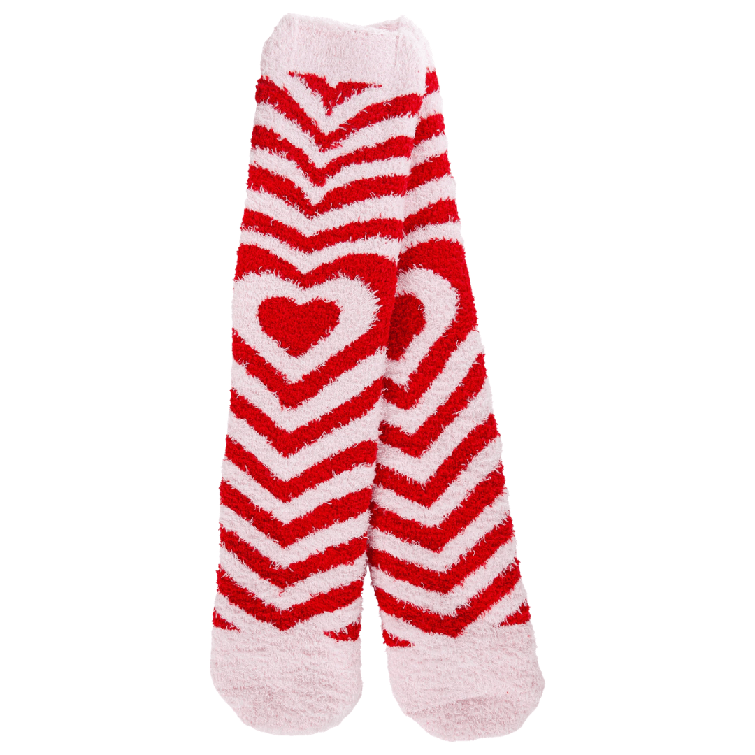 World's Softest Socks Cozy Crew - Heart Panorama - World's Softest