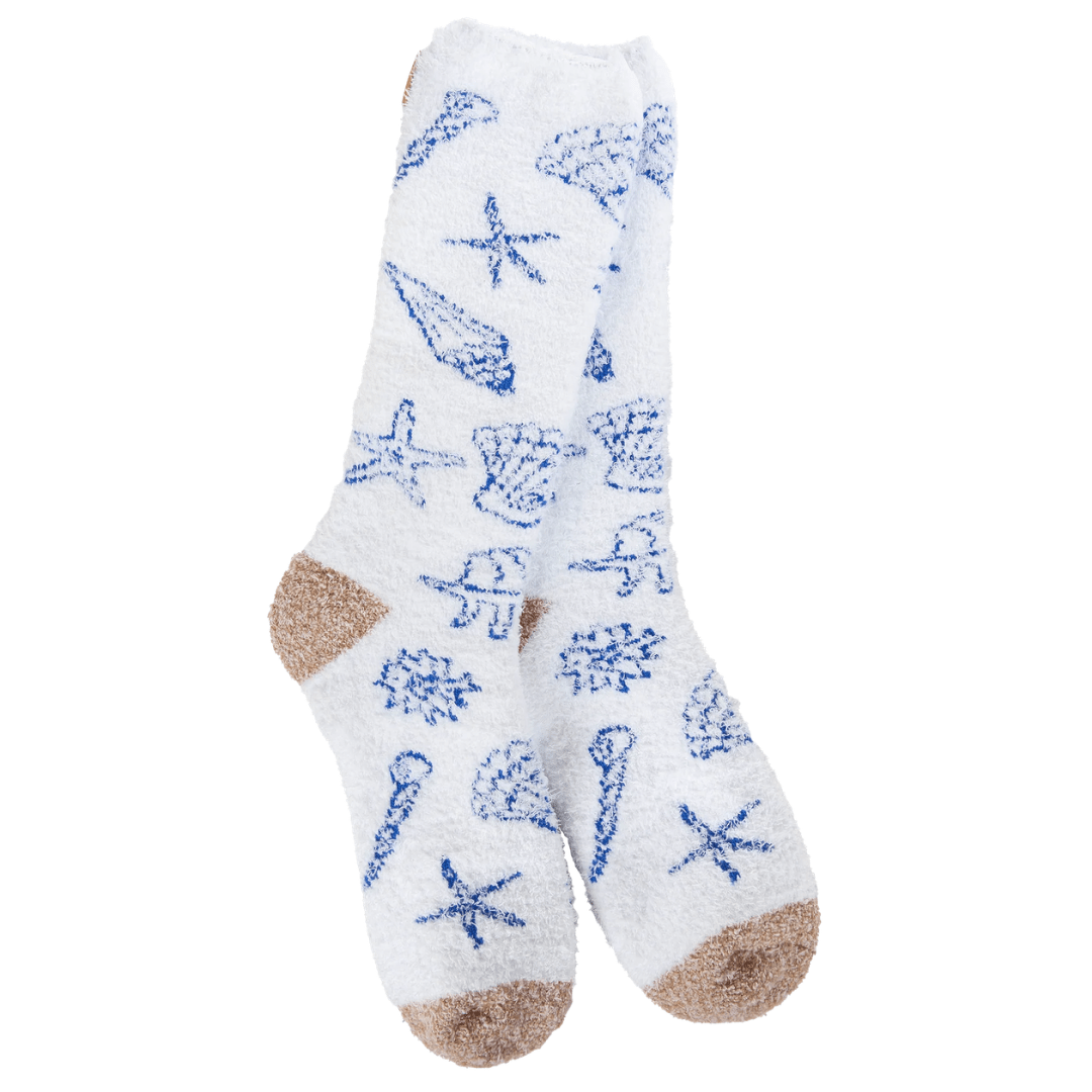 World's Softest Socks Cozy Crew - Sea Shells - World's Softest
