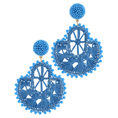 Woven Fan Earrings - Golden Stella