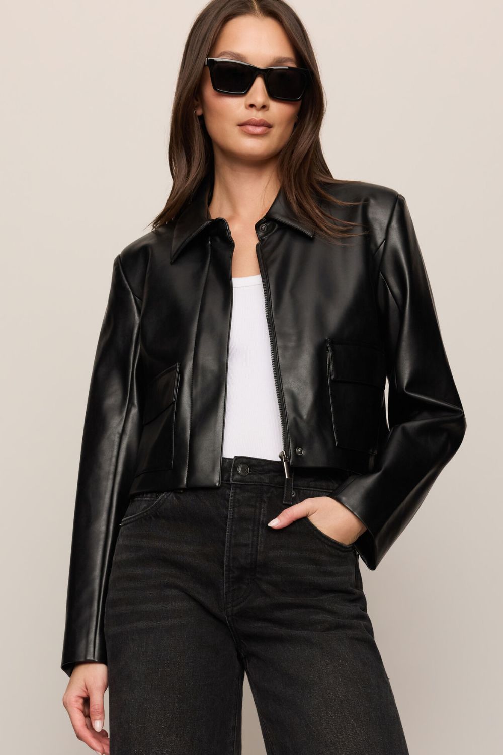 Z Supply Ainsley Leather Jacket In Black - Z Supply