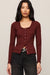 Z Supply Albany Waffle Button Up Top- Velvet Rose - Z Supply