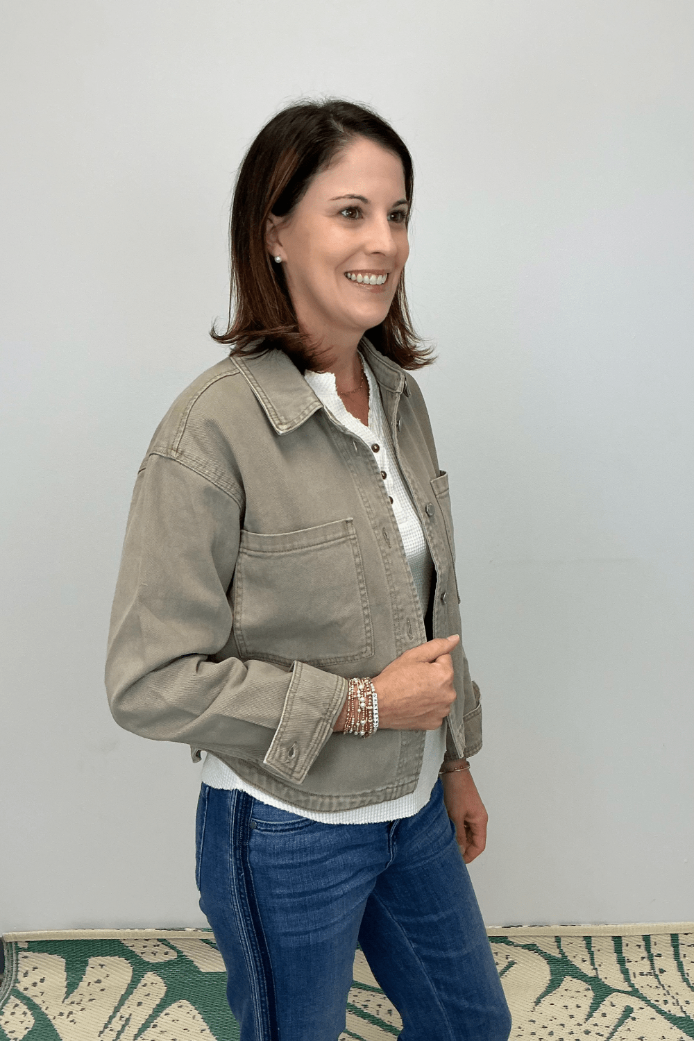 Z Supply All Day Cropped Denim Jacket - Pebble Moon - Z Supply